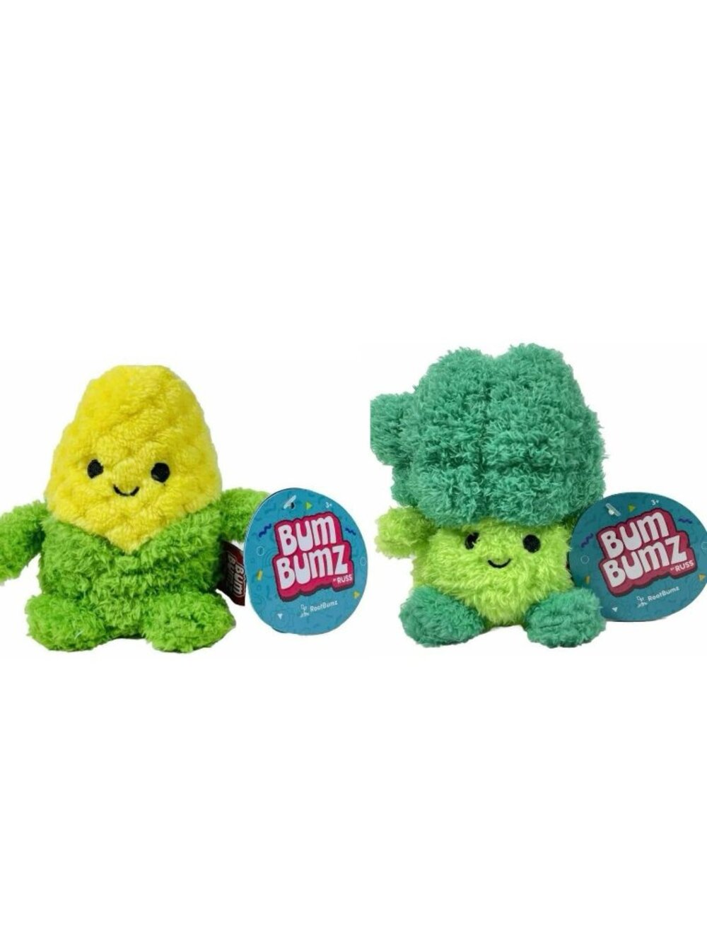BumBumz 4.5" Colby The Corn & Bobby The Broccoli Plush 2 Pack RootBumz Series